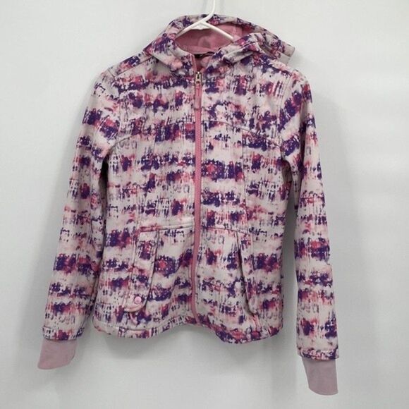 Snozu Girl's Printed Stretch Long Sleeve Full Zip Hooded Jacket Pink L 14/16 - Picture 1 of 8